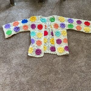 Crochet granny open sweater cardigan